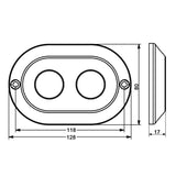 HydroBLAST 2-POD Underwater 120 Watt LED Lighting System - Marine 316 Stainless Steel - RGB Multi-Color