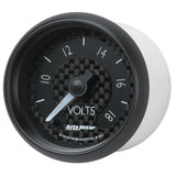 2-1/16" VOLTMETER, 8-18V, GT — White (8091)