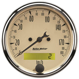 5 PC. GAUGE KIT, 3-1/8" & 2-1/16", ELEC. KM/H SPEEDOMETER, ANTIQUE BEIGE