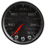 GAUGE, TRANS TEMP, 2 1/16", 300?F, STEPPER MOTOR W/PEAK & WRN, BLK/BLK, SPEK-PRO — Red (P34232)