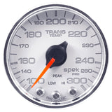 GAUGE, TRANS TEMP, 2 1/16", 300?F, STEPPER MOTOR W/PK & WRN, WHT/CHRM, SPEK-PRO — Red (P34211)