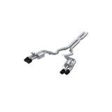 3 Inch Cat-Back Quad Rear Exit. T304 and CF Tips. Active Exhaust