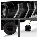 Spyder Projector Headlights - DRL U-Shape - Black - image 6