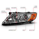 ANZO USA - Projector Headlight Set w/Halo - 121459