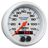 3-3/8" GPS SPEEDOMETER, 0-120 MPH, MARINE WHITE