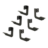 Raptor Series 6" OEM Style Running Boards Black Textured Aluminum - 1707-0589BT