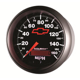 GAUGE, SPEEDOMETER, 3 3/8", 160MPH, ELEC. PROGRAMMABLE, CHEVY RED BOWTIE, BLACK