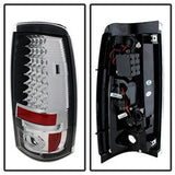 SPYDER CHROME LED TAILLIGHTS ; 03-06 SILVERADO
