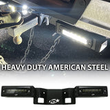 2021-2022 Ford F150 Hitch Bar Reverse 7in LED Flood Lighting Heavy Duty Bolt-On Blacked Out Kit with Heated Lens and Dua