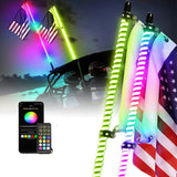 Race Sport ColorTRAIL 2ft Offroad LED RGBW LED Whip with Impact Protection Ribs - 1007835