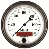 3-3/8" SPEEDOMETER, 0-120 MPH, OLD-TYME WHITE II