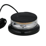 NEW - LoPro White and Amber Strobing Wig Wag Round Beacon with Portable Magnetic or 3-Hole Mount Base and Cigarette Ligh