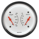 3-3/8" DUAL GAUGE, 100-250 F/8-18V, ARCTIC WHITE