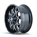 MAYHEM WARRIOR 8015 GLOSS BLACK MILLED 20X9 8-180 0MM 124.1MM 8015-2978M