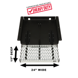 Carr Wts 24" Extra Deep Retractable Step Xp3 Blk Pwdr Coat/Galvanized Nonslip Grip Strut