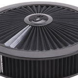 Edelbrock Pro-Flo Black Round 14" Air Cleaner with 3" Pro-Flo Element (Black) (43662) — view 3