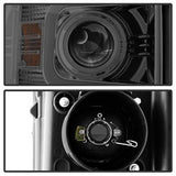 SPYDER SMOKED PROJECTOR HEADLIGHTS WITH LIGHT BAR DRL ; 15-19 SILVERADO HD