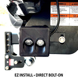 2017-Current Ford F250-F450 Super Duty Hitch Bar Reverse 7in LED Flood Lighting Heavy Duty Bolt-On Blacked Out Kit with 