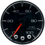 GAUGE, FUEL PRESS, 2 1/16", 100PSI, STEPPER MOTOR W/PEAK & WARN, BLK/BLK, SPEK — Red (P314328)