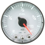 GAUGE, FUEL LEVEL, 2 1/16", 0-270O PROGRAMMABLE, WHT/BLK, SPEK-PRO — Red (P312128)