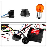 Spyder Projector Headlights - DRL LED - Black Stripe - Black - image 6