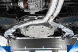 2.5in. Resonator Back. Dual Rear Exit. T304. Quad Tips