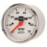 GAUGE, TACHOMETER, 3 1/8", 7K RPM, IN-DASH, CHEVROLET HERITAGE BOWTIE