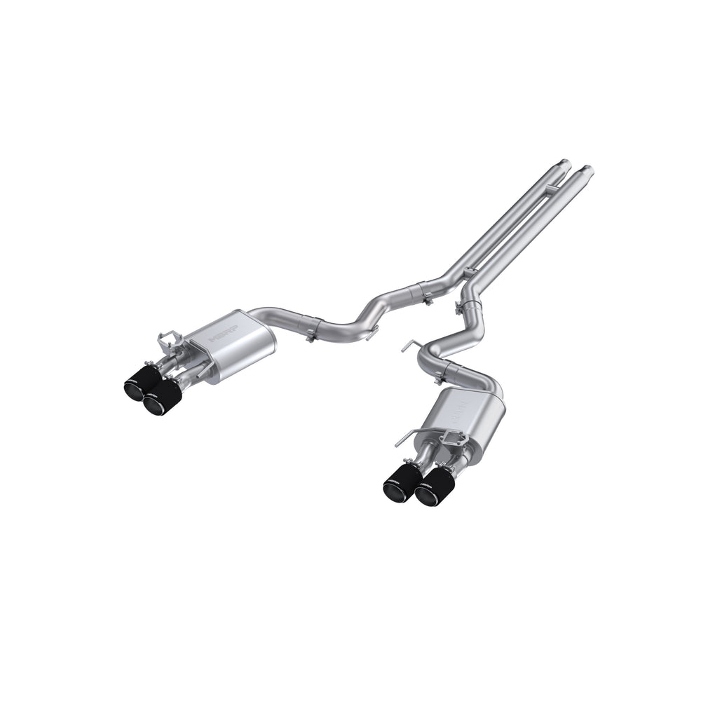 MBRP 3in. Cat-Back. Dual Rear Exit. Active Exhaust. T304. Quad CF Tips.