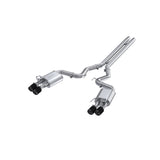 3in. Cat-Back. Dual Rear Exit. Active Exhaust. T304. Quad CF Tips.