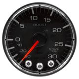 GAUGE, VAC/BOOST, 2 1/16", 30INHG-30PSI, STEPPER MOTOR W/PK & WRN, BLK/BLK, SPEK — Red (P302328)
