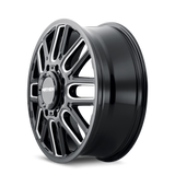 MAYHEM COGENT DUALLY (8107D) GLOSS BLACK MILLED 20X8.25 FRONT 8-200 115MM 142MM 8107D-2877BMF115