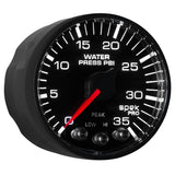 GAUGE, WATER PRESS, 2 1/16", 35PSI, STEPPER MOTOR W/PK & WRN, BLK/BLK, SPEK-PRO