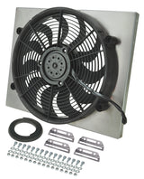 Derale Powerpack - High Output Single 17" Electric RAD Fan/Aluminum Shroud Kit (16823)