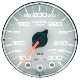 GAUGE, WATER TEMP, 2 1/16", 300?F, STEPPER MOTOR W/PEAK & WARN, SLVR/CHRM, SPEK — Red (P346218)