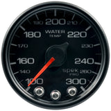 2-1/16" WATER TEMPERATURE, 100-300 F, SPEK-PRO, BLACK/BLACK, ECU (P54632)