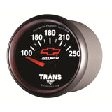 GAUGE, TRANSMISSION TEMP, 2 1/16", 100-250?F, ELECTRIC, CHEVY RED BOWTIE, BLACK