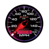 3-3/8" SPEEDOMETER, 0-160 MPH, PHANTOM II — White (7588)