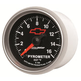 GAUGE, PYROMETER (EGT), 2 1/16", 1600?F, STEPPER MOTOR, CHEVY RED BOWTIE, BLACK