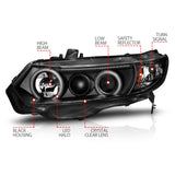 ANZO USA - Projector Headlight Set w/Halo - 121062
