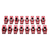 Red Roller Rockers for Small-Block Chevy 3/8 stud 1.5:1 Wide body (Qty 16)
