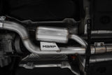 3in. Cat-Back. Quad Split Rear Exit. Active. T304. CF Tips (S46043CF)