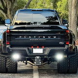 2011-2016 Ford F250-F450 Super Duty Hitch Bar Reverse 7in LED Flood Lighting Heavy Duty Bolt-On Street Series Kit and Si