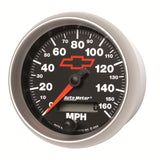 GAUGE, SPEEDOMETER, 3 3/8", 160MPH, ELEC. PROGRAMMABLE, CHEVY RED BOWTIE, BLACK