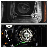 Spyder Projector Headlights - DRL LED - Black Stripe - Black - image 3