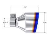 MBRP Exhaust Tip, 5in OD Out, 2.125in ID, 7.25in Length, Single Wall, BE T304