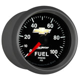 FUEL PRESS, 2-1/16", 100 PSI, DIGITAL STEPPER MOTOR, CHEVY GOLD BOWTIE