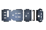 Kentrol/Fishbone Offroad 2016-2023 Tacoma Complete Underbelly Skid Plates 2Stage Black Textured Powder Coat 3/16" Plated