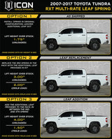 ICON 2007-2021 Toyota Tundra, 1.63-3" Lift, 3.0 Stage 3 Suspension System, Billet