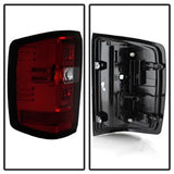 SPYDER RED CLEAR LIGHT BAR LED TAILLIGHTS ; 16-18 SILVERADO 1500/ 16-19 2500/3500 ; FOR MODELS WITH FACTORY LED TAILLIGH