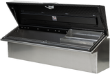 Highway Product 90 X 16 X 16 PASSENGER SIDE LOW SIDE TOOL BOX WITH SMOOTH ALUMINUM BASE - 3712-004-BK62